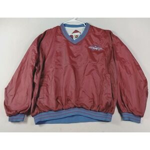 Vintage Colorado Avalanche Jacket Mens Medium Red NHL Hockey Pullover Turbo Zone